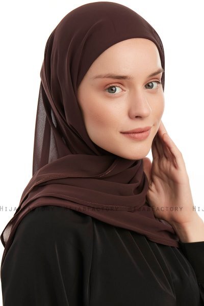 Sahar - Braun One Piece Chiffon Hijab