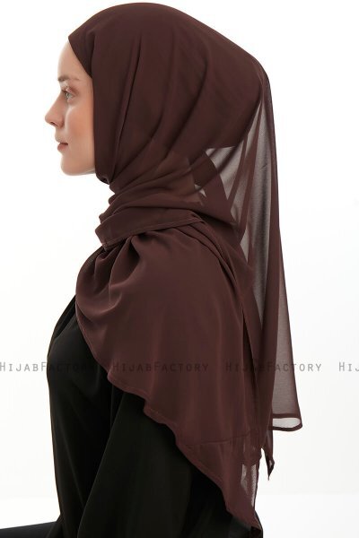 Sahar - Braun One Piece Chiffon Hijab