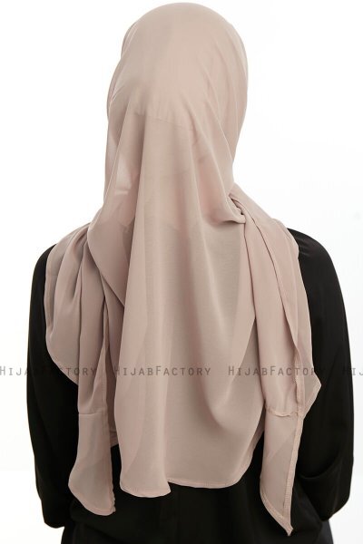 Sahar - Helltaupe One Piece Chiffon Hijab