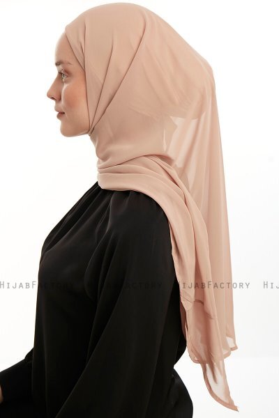 Sahar - Beige One Piece Chiffon Hijab