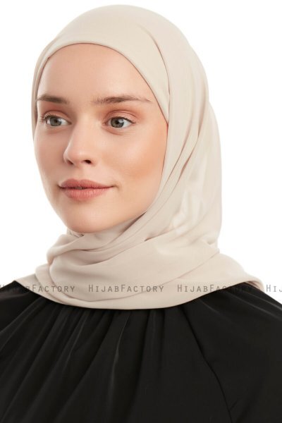 Sahar - Leichte Beige One Piece Chiffon Hijab