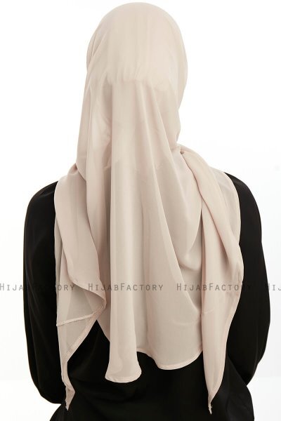 Sahar - Leichte Beige One Piece Chiffon Hijab
