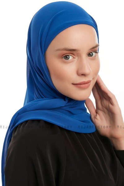 Sahar - Blau One Piece Chiffon Hijab