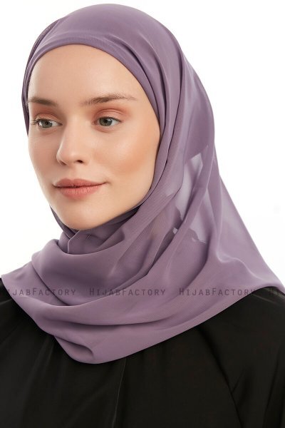 Sahar - Dunkelviolett One Piece Chiffon Hijab