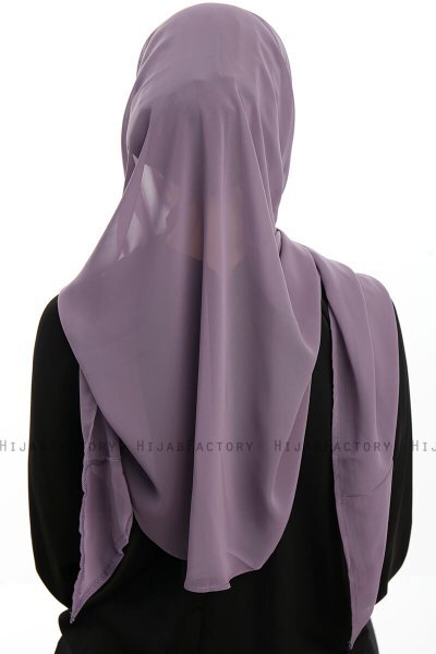 Sahar - Dunkelviolett One Piece Chiffon Hijab