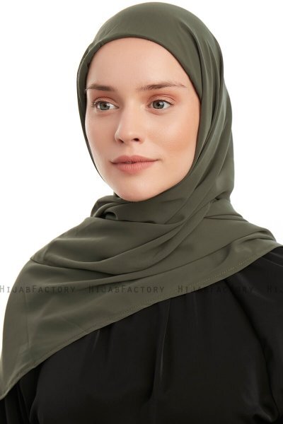 Sahar - Khaki One Piece Chiffon Hijab
