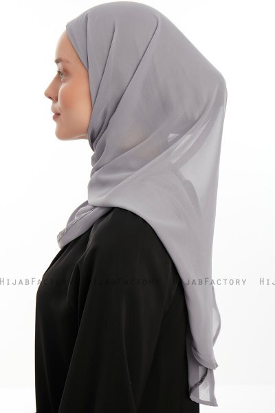 Sahar - Dunkelgrau One Piece Chiffon Hijab