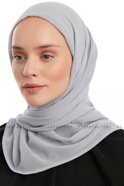 Sahar - Hellgrau One Piece Chiffon Hijab