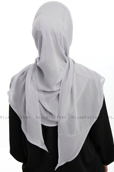 Sahar - Hellgrau One Piece Chiffon Hijab