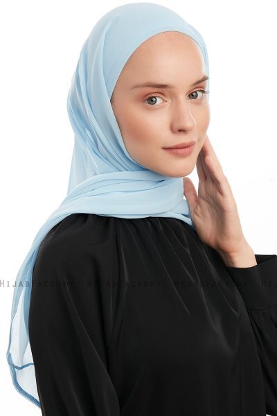 Sahar - Hellblau One Piece Chiffon Hijab