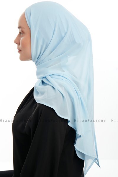Sahar - Hellblau One Piece Chiffon Hijab