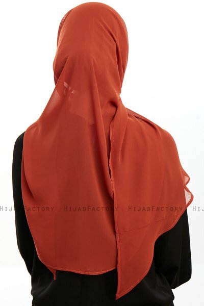Sahar - Ziegelrot One Piece Chiffon Hijab