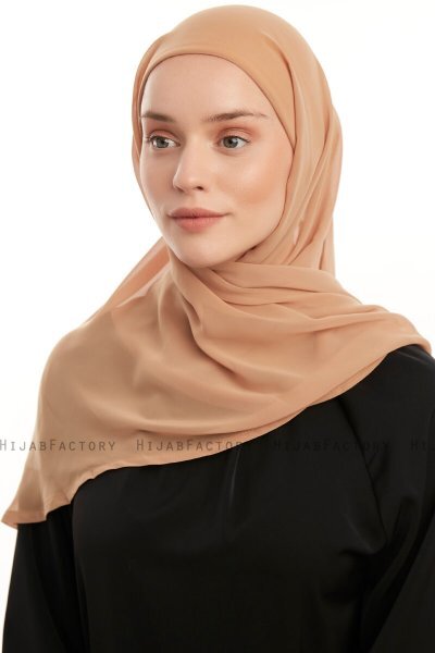 Sahar - Gold One Piece Chiffon Hijab