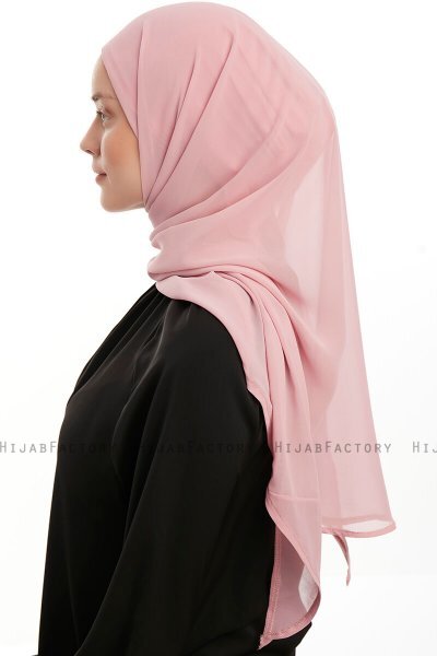 Sahar - Dunkelrosa One Piece Chiffon Hijab