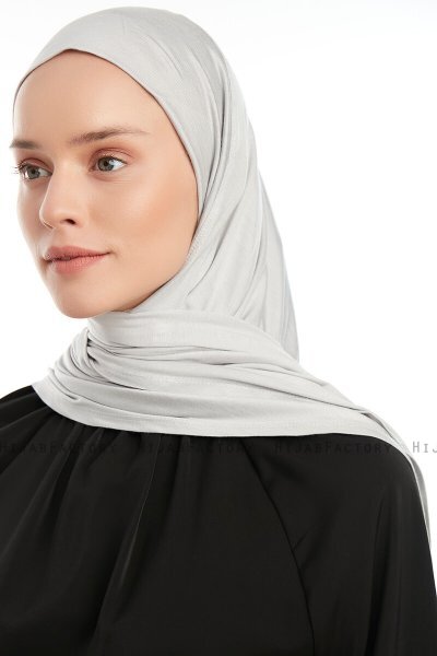 Vesile - Hellgrau One-Piece Hijab