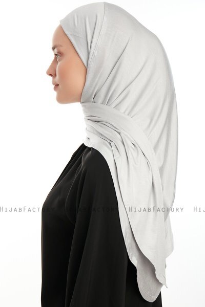 Vesile - Hellgrau One-Piece Hijab