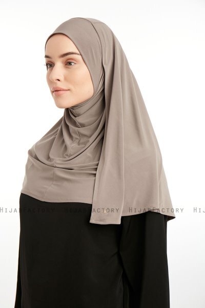 Ilay - Dunkeltaupe Sandy Turban Hijab