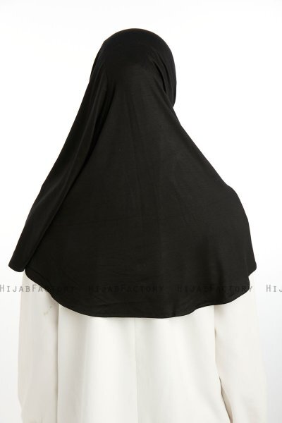 Feriha - Schwarz Viskose Turban Hijab