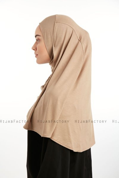 Feriha - Dunkeltaupe Viskose Turban Hijab
