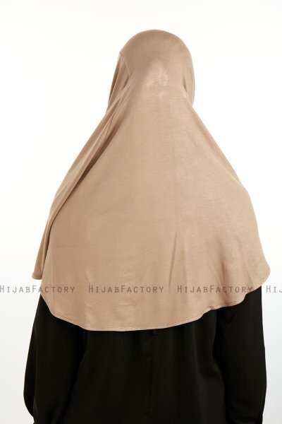 Feriha - Dunkeltaupe Viskose Turban Hijab