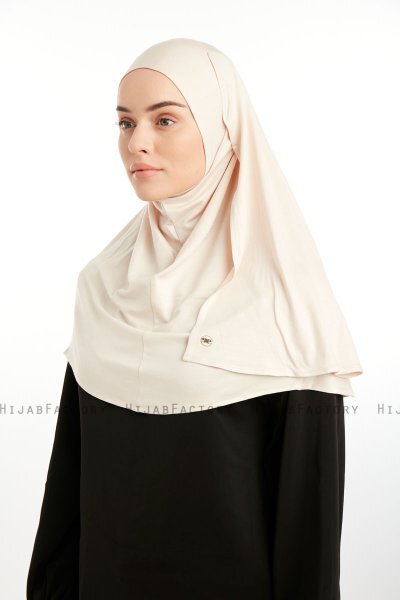 Feriha - Helltaupe Viskose Turban Hijab