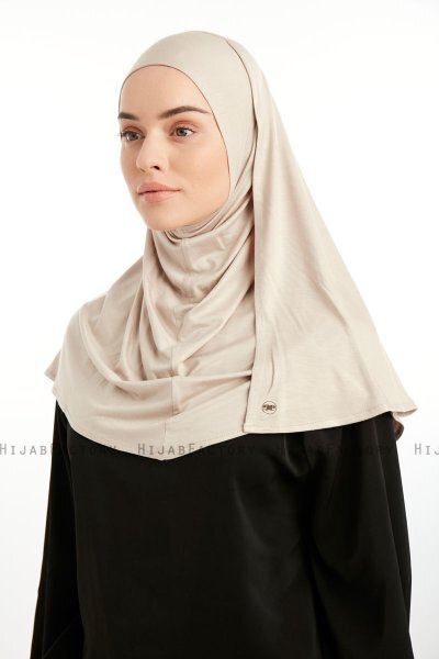 Feriha - Beige Viskose Turban Hijab