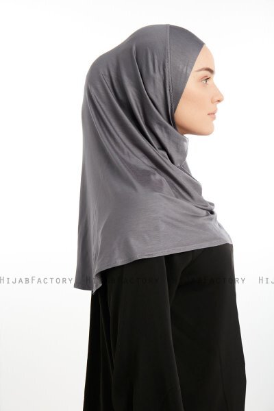 Feriha - Dunkelgrau Viskose Turban Hijab