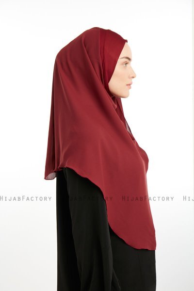Bengi - Bordeaux Micro Krep Turban Hijab