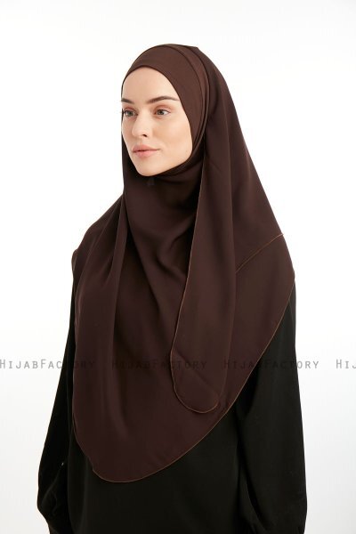 Bengi - Braun Micro Krep Turban Hijab