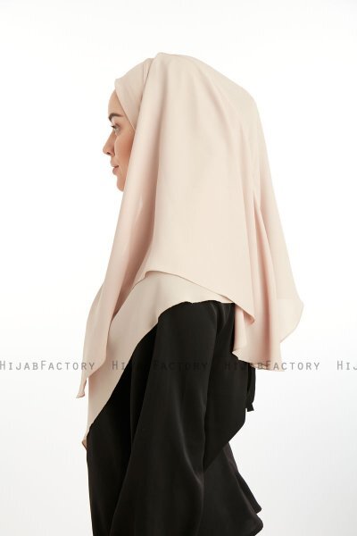 Bengi - Helltaupe Micro Krep Turban Hijab