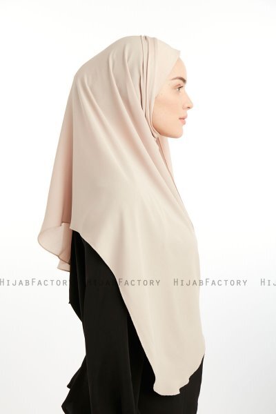 Bengi - Helltaupe Micro Krep Turban Hijab