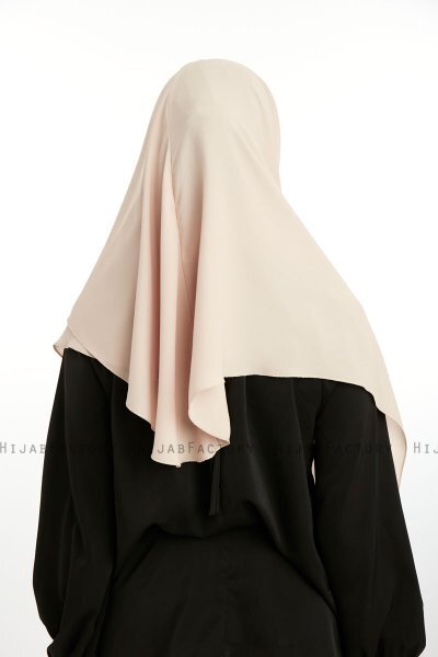 Bengi - Helltaupe Micro Krep Turban Hijab