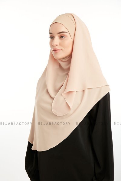 Bengi - Beige Micro Krep Turban Hijab