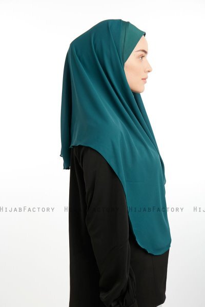 Bengi - Dunkelgrün Micro Krep Turban Hijab