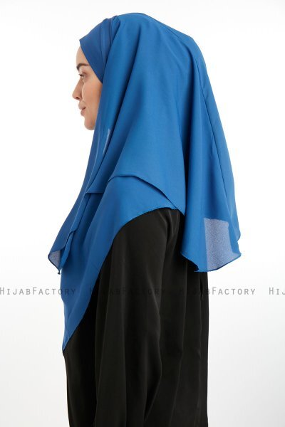Bengi - Indigo Micro Krep Turban Hijab
