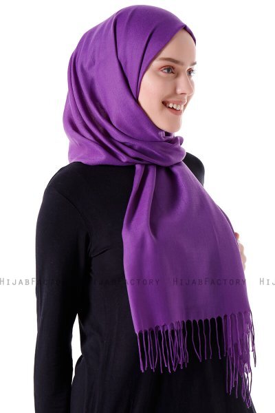 Demet - Dunkelviolett Pashmina Hijab
