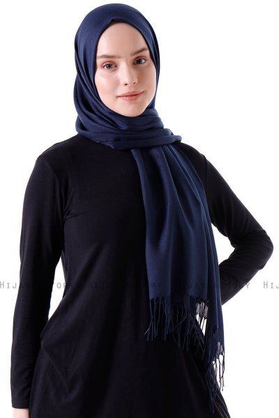 Demet - Navy Blau Pashmina Hijab