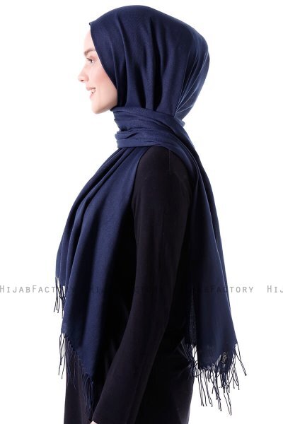 Demet - Navy Blau Pashmina Hijab