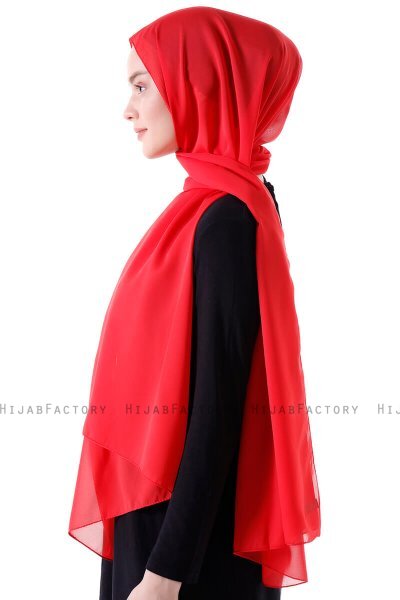 Hadise - Himbeere Chiffon Hijab