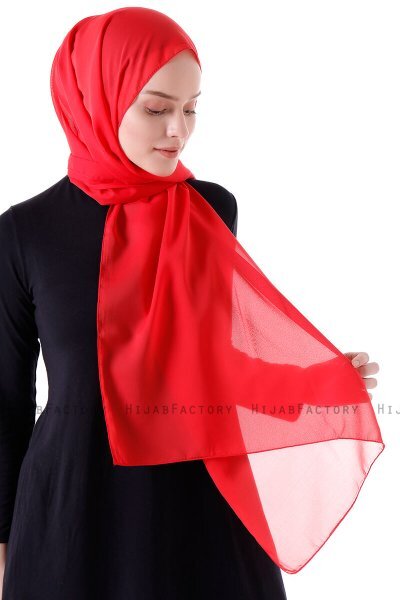 Hadise - Himbeere Chiffon Hijab