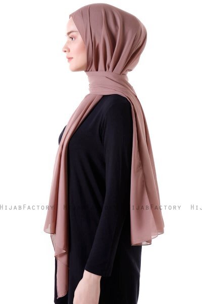 Hadise - Hellbraun Chiffon Hijab