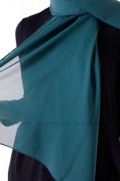 Hadise - Dunkelgrün Chiffon Hijab
