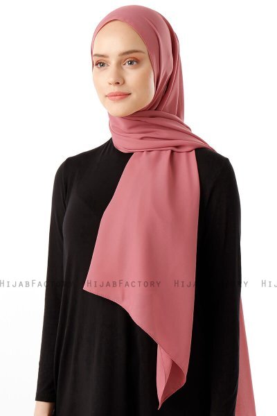Hadise - Dunkelrosa Chiffon Hijab