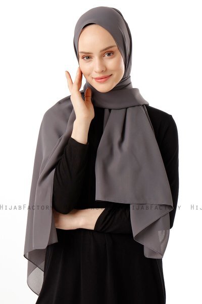 Hadise - Anthrazit Chiffon Hijab