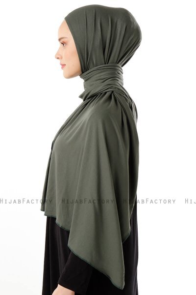 Neylan - Dunkel Khaki Basic Jersey Hijab