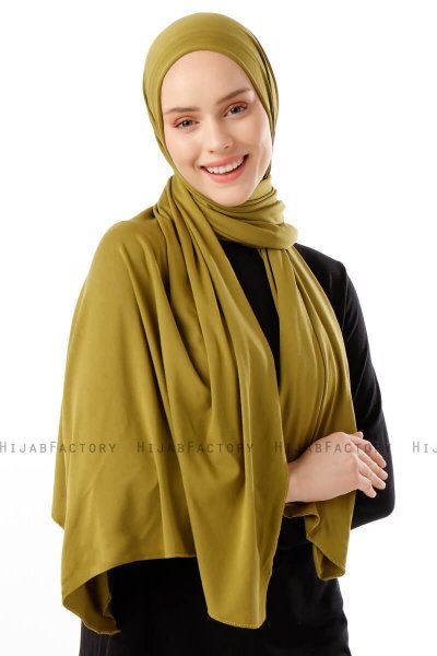 Neylan - Olivgrün Basic Jersey Hijab