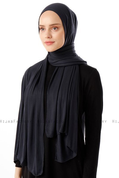 Neylan - Dunkel Navy Blau Basic Jersey Hijab