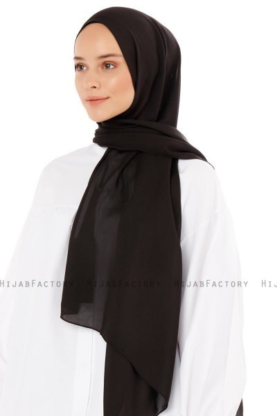 Esra - Schwarz Chiffon Hijab