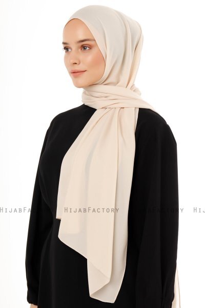 Esra - Beige Chiffon Hijab