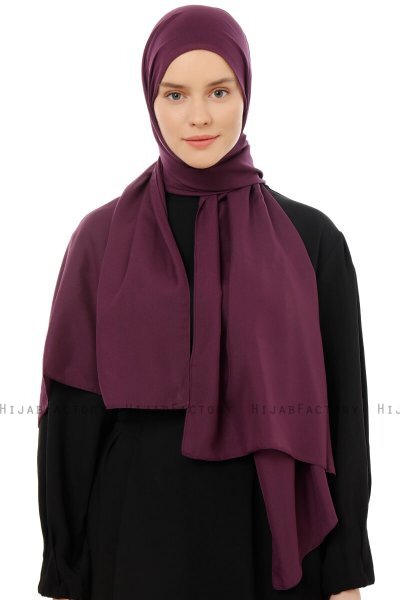 Esra - Dunkelviolett Chiffon Hijab